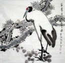 Crane-Longévité - Peinture chinoise