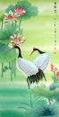 Kraanvogel-Lotus - Chinees schilderij