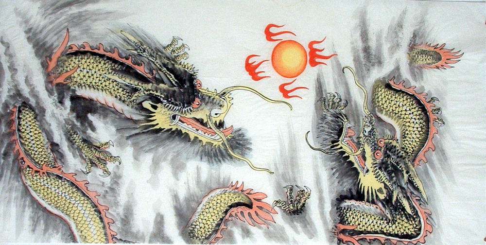 chinese dragon painting