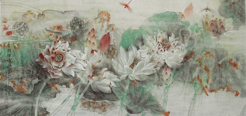 Chinese Lotus Painting