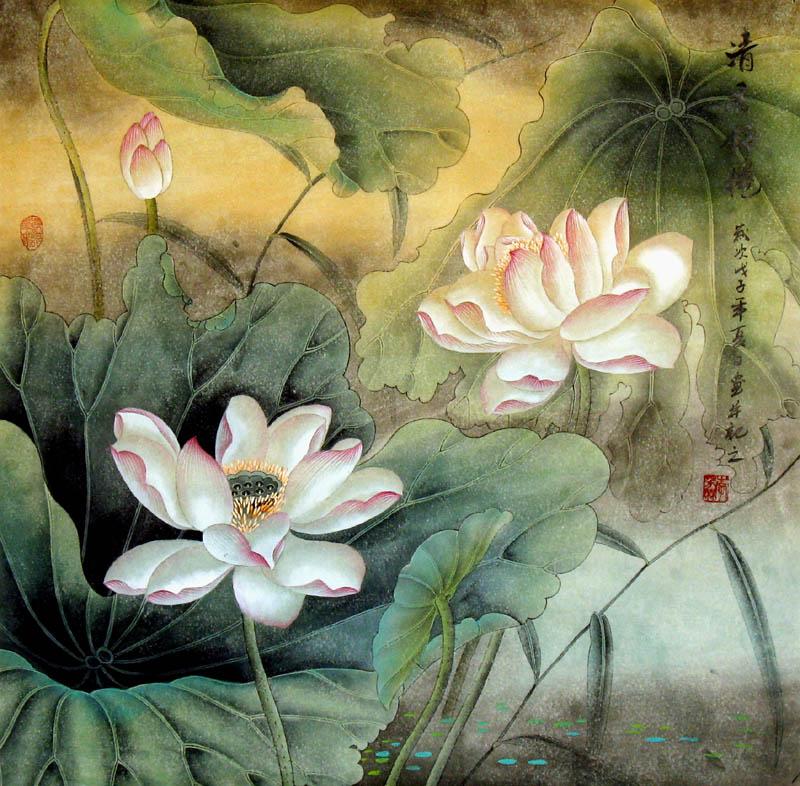 Chinese Lotus Painting