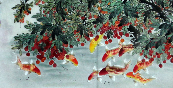 Chinese fish painting