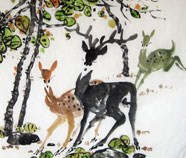 Chinese deer paintings