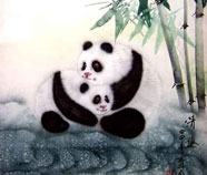 Chinese panda paintings