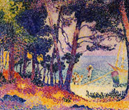 Pointillisme Olieverfschilderij