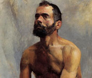 Mannen in Kunst olieverfschilderijen