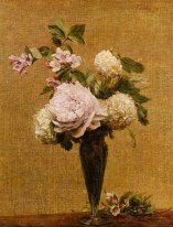 Vase de pivoines et de boules de neige 1878