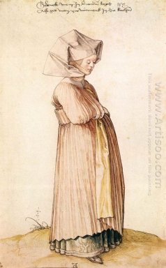 Nuremberg femme habillée pour l\'église 1500