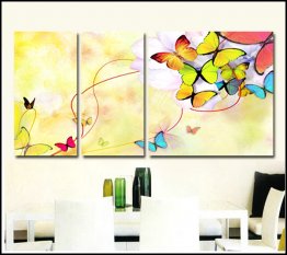 Hand-painted Abstract Oil Painting with Stretched Frame-Set of 3