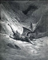 Satan Shown As The Fallen Angel After Having Been Smitten