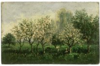 Apple Trees In Blossom 1862