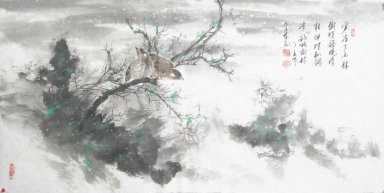 Oiseaux et fleurs - Peinture Chinse