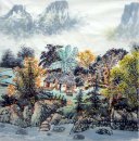 Village Landsbygden - kinesisk målning