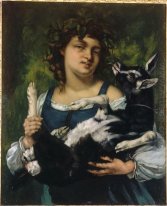 The Village Girl With A Goatling 1860