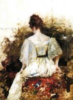 Ritratto Di Una Donna l'abito bianco 1890