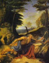 St Jerome en el desierto