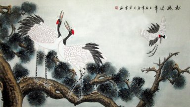 Crane - Peinture chinoise