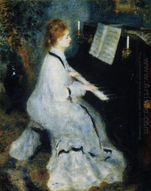 Jonge vrouw bij de Piano 1876