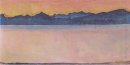 Lac Léman avec Mont Blanc à l'aube 1918