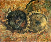 Stilleven met twee zonnebloemen 1887