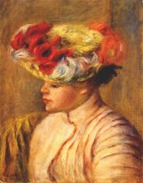 Mujer joven en un sombrero florecido 1892