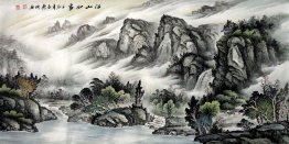 Montagnes et l'eau - peinture chinoise