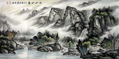 Bergen en water - Chinees schilderij