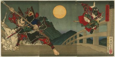 Ushiwaka Y Benkei duelo El Puente Gojo