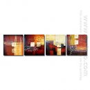 Hand-painted Abstract Oil Painting - Set of 4