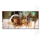 Hand-painted Abstract Oil Painting - Set of 3