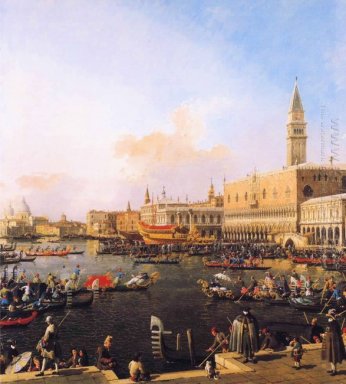 Venedig Bacino di San Marco på Kristi himmelsfärdsdag 1754