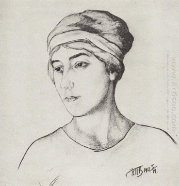 Stående av konstnären S Wife 1912