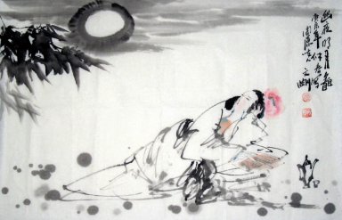 Sleeping Beauty - Peinture chinoise