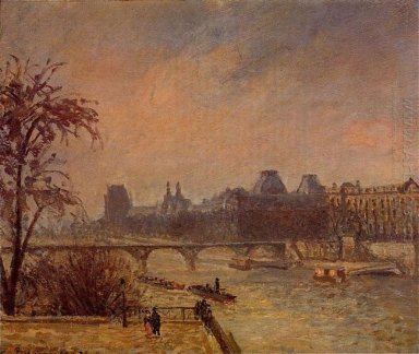 De seine, het louvre parijs 1903