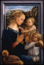 Madonna e criança com dois anjos 1465