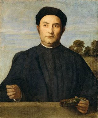 Stående av en juvelerare Möjligen Giovanni Pietro Crivelli