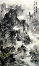 Pegunungan, Air - Lukisan Cina