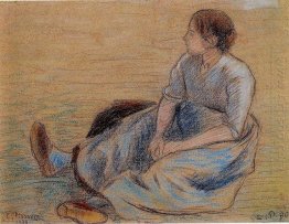 woman sitting on the floor 1890