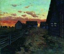 Huts After Sunset 1899