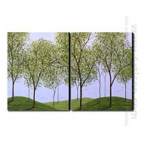 Hand-painted Oil Painting Landscape Landscape - Set of 2