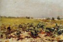 C Leyran View Of The Vignards 1880