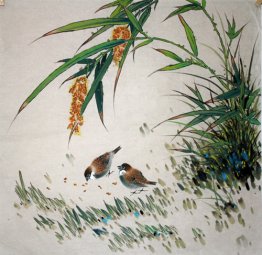 Oiseaux et fleurs - Peinture chinoise