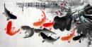 Fish & Lotus - peinture chinoise