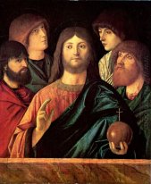 Frälsare välsignar fyra apostlar