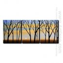 Tangan-Dicat Oil Painting Landscape Landscape - Set 3