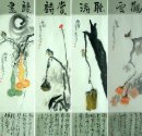Bok, Poesi, Tao, Moln-FourInOne - kinesisk målning