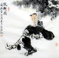 garçon, peinture cow- chinois