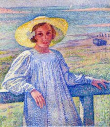 Elisaeth Van Rysselberghe In A Straw Hat 1901