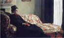 Meditatie Madame Monet Zittend Op Een Bank 1871