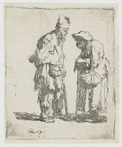 Beggar Man E Mendicante Conversare 1630